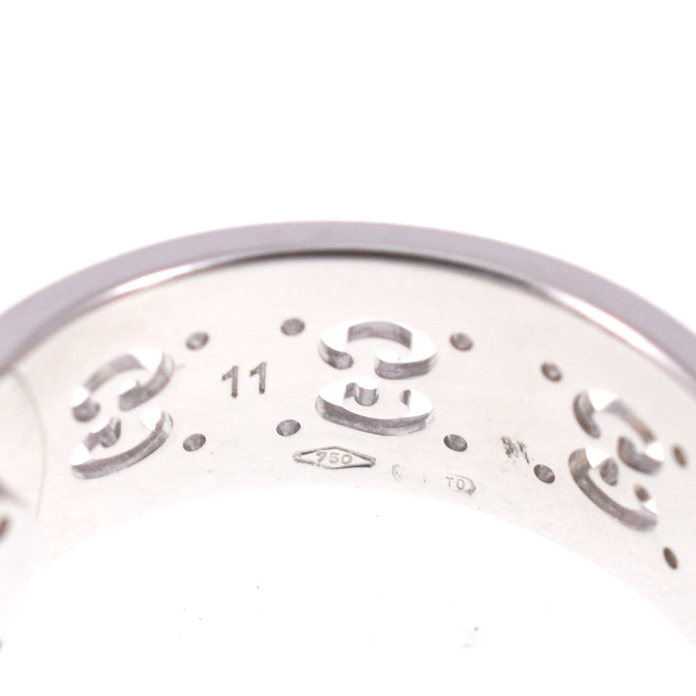 GUCCI ring Size 51/JP11 K18WG Diamond Ladies
 jewelry S#139248