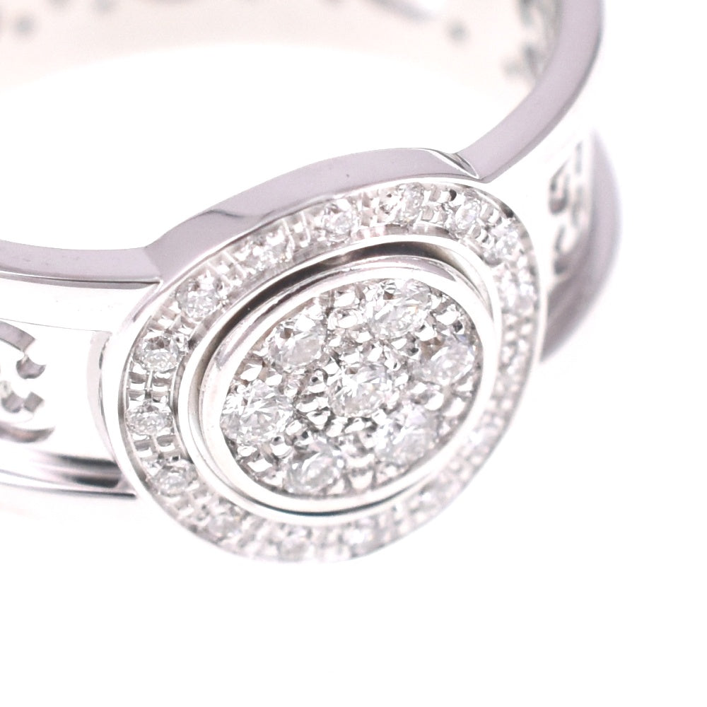 GUCCI ring Size 51/JP11 K18WG Diamond Ladies
 jewelry S#139248