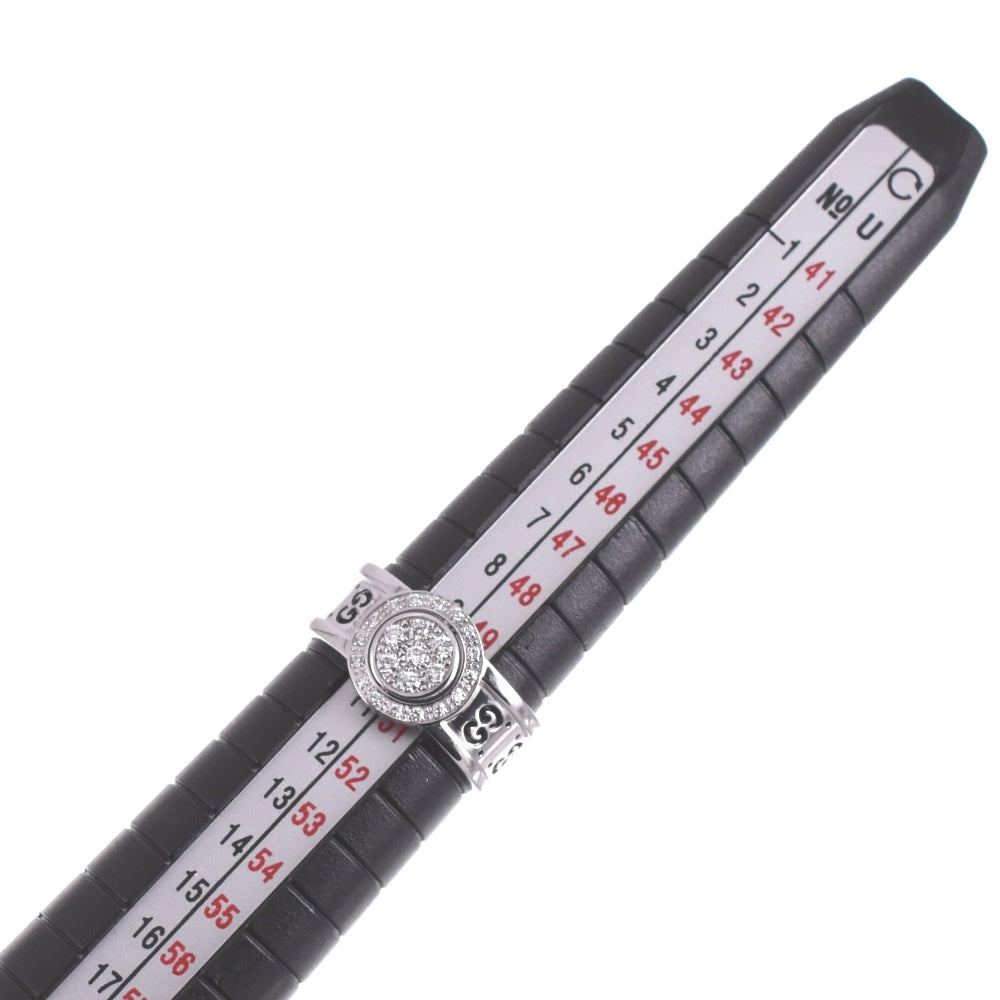 GUCCI ring Size 51/JP11 K18WG Diamond Ladies
 jewelry S#139248