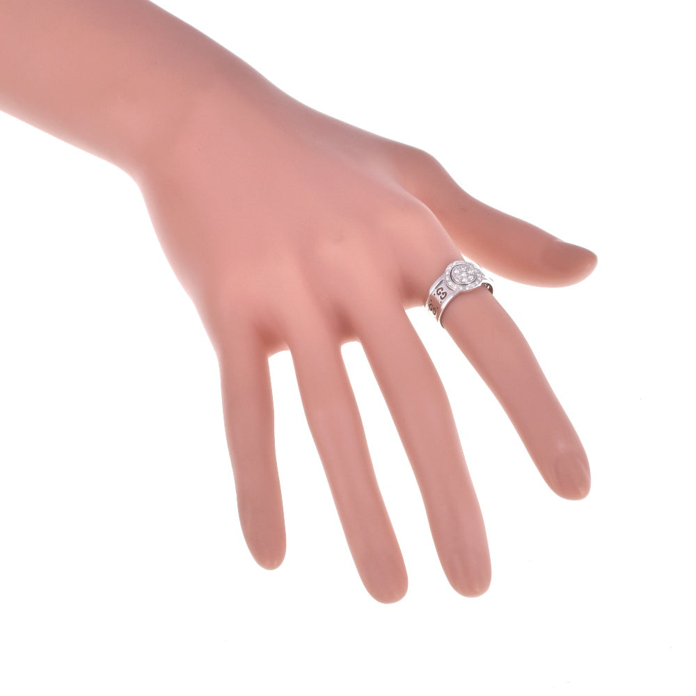 GUCCI ring Size 51/JP11 K18WG Diamond Ladies
 jewelry S#139248