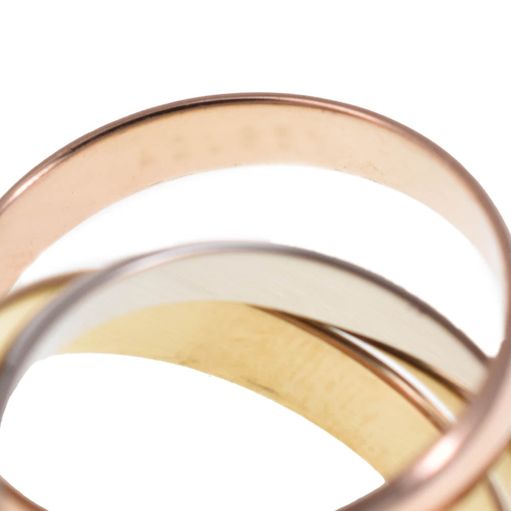 CARTIER Trinity 3-Row Ring Size 49/JP9 K18 Three Color Ladies
 jewelry S#139249