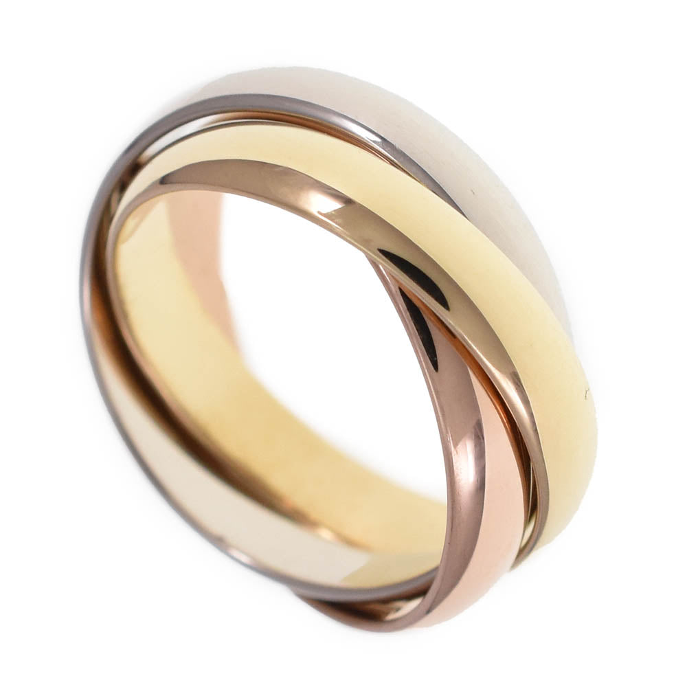 CARTIER Trinity 3-Row Ring Size 49/JP9 K18 Three Color Ladies
 jewelry S#139249
