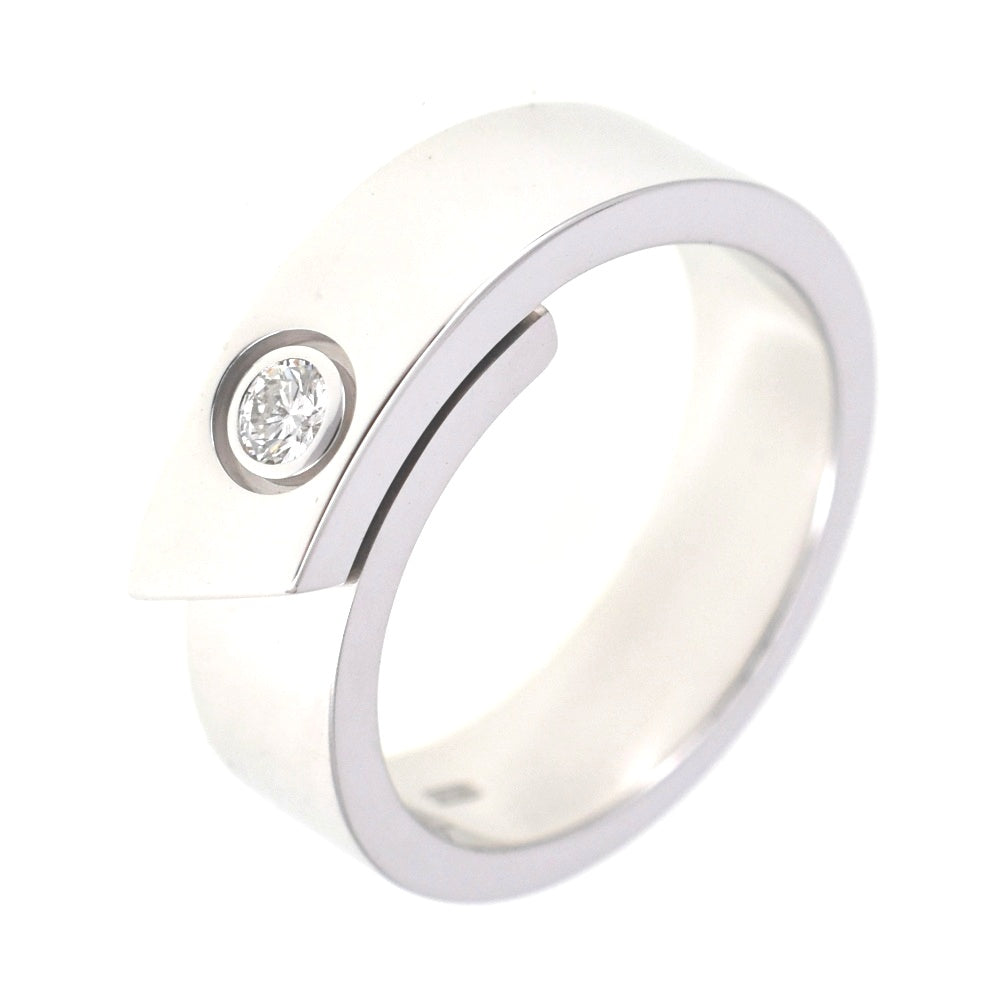 CARTIER Anniversary Ring Size 53/JP13 K18WG 1P Diamond Men's
 jewelry S#139250