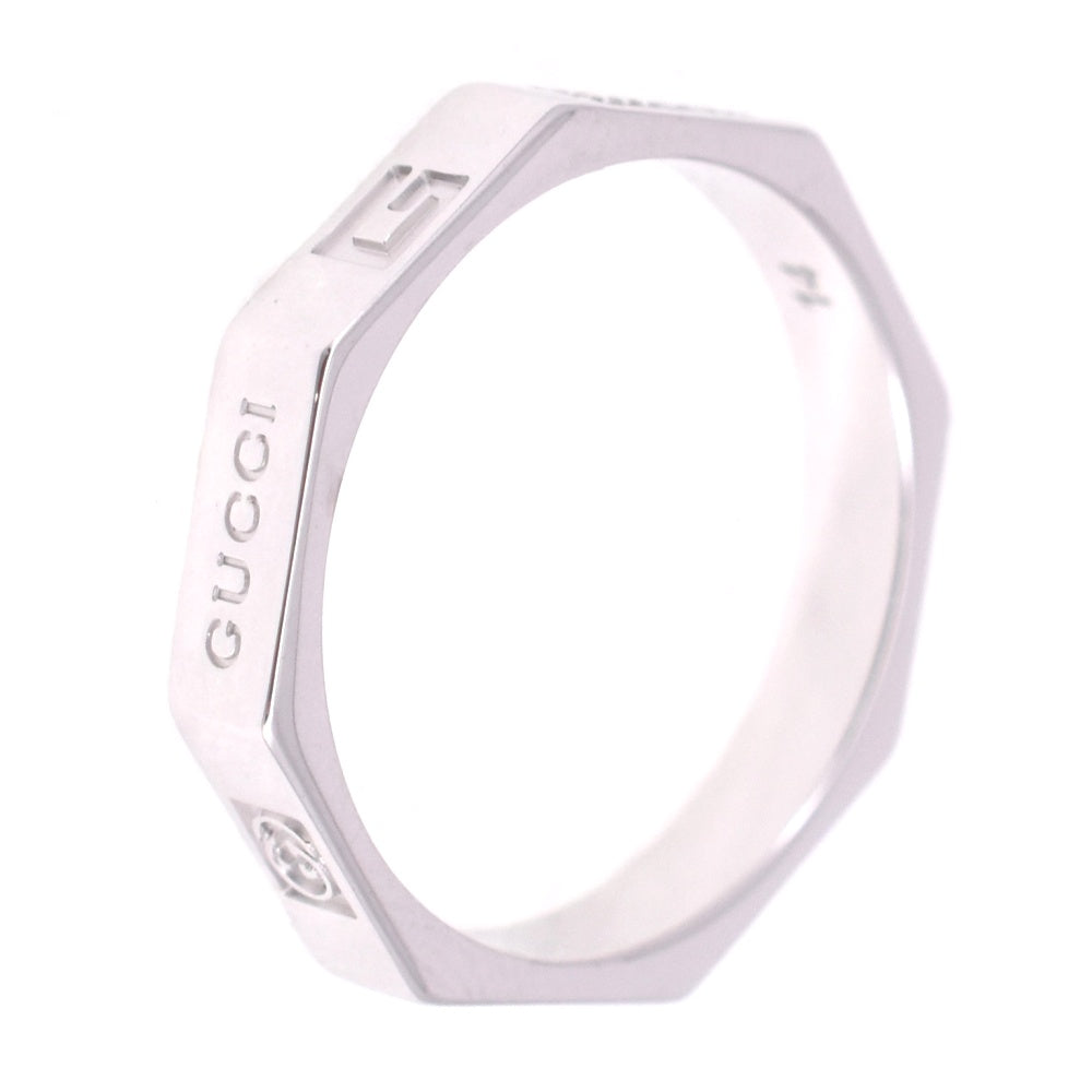 GUCCI Octagon Ring Size 54/JP14 K18WG Men's
 jewelry S#139287