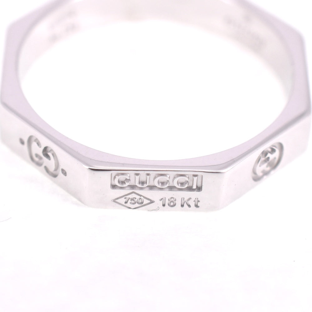 GUCCI Octagon Ring Size 54/JP14 K18WG Men's
 jewelry S#139287