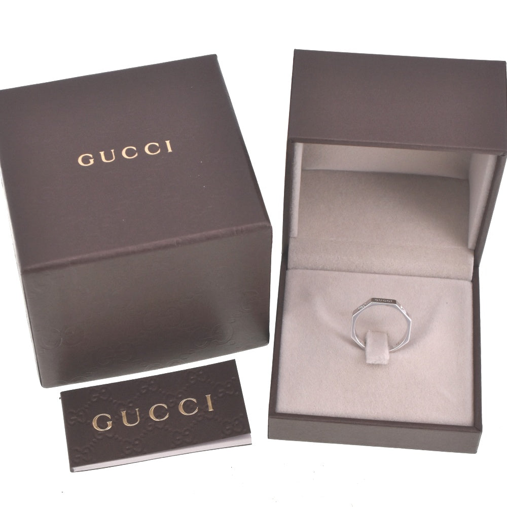 GUCCI Octagon Ring Size 54/JP14 K18WG Men's
 jewelry S#139287