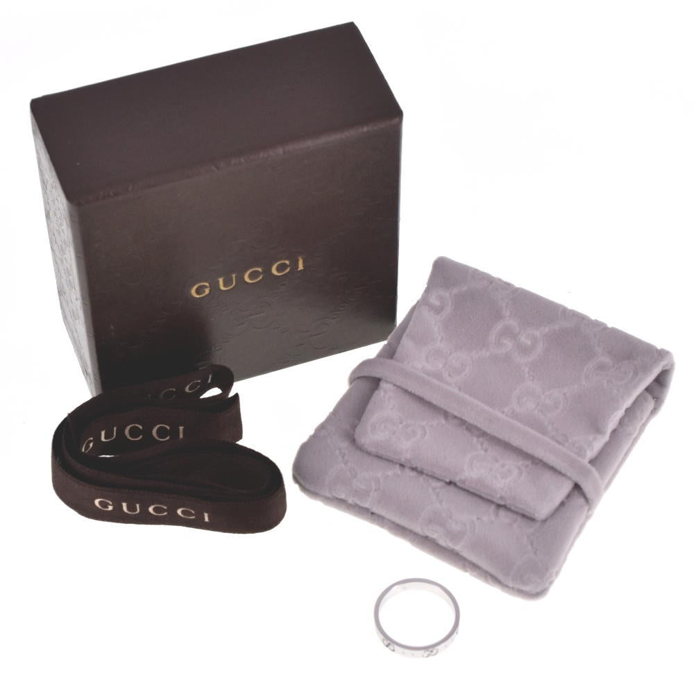 GUCCI Icon ring Size 59/JP19 K18WG Men's
 jewelry S#139284