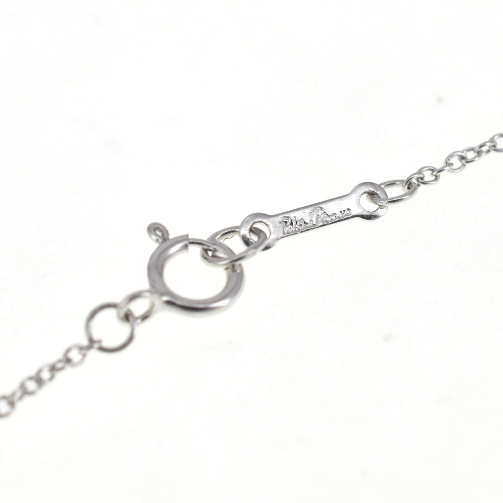 TIFFANY&Co. Paloma Picasso Double Loving Heart Pendant Necklace K18WG Diamond Ladies
 jewelry S#139293