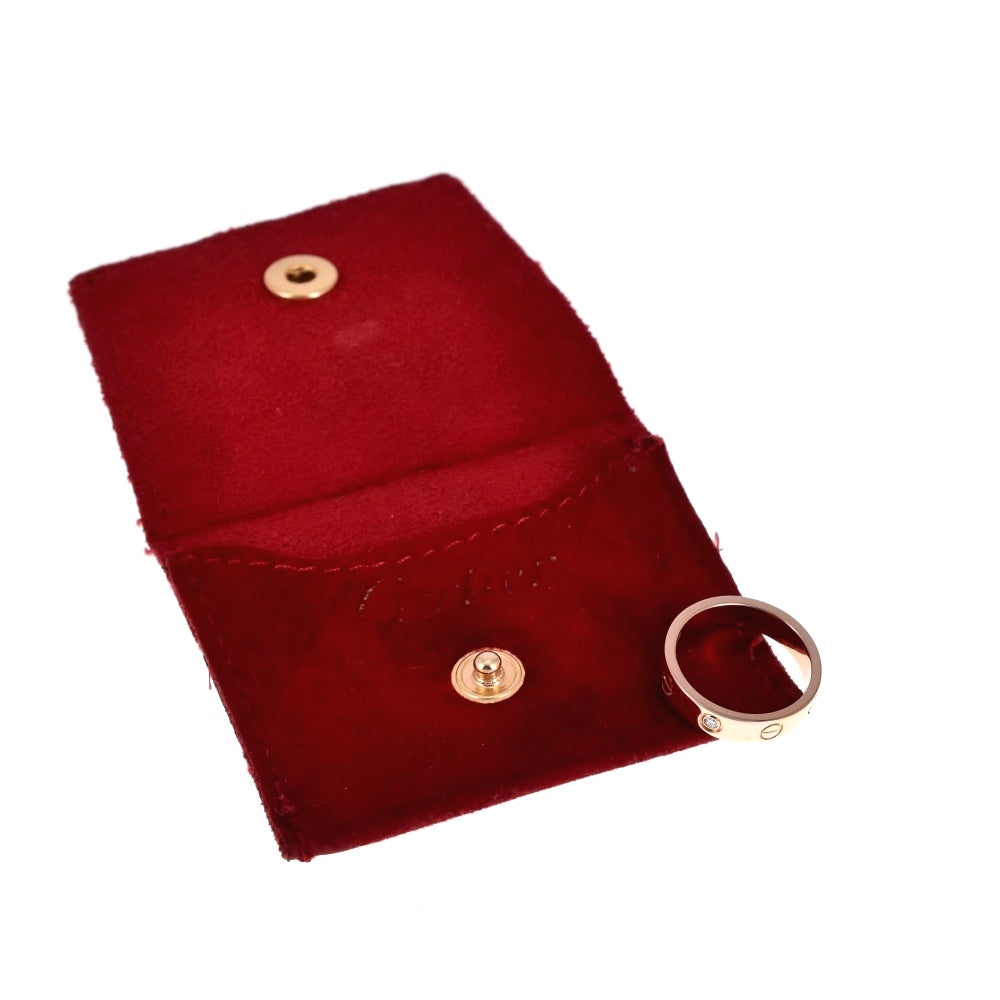 CARTIER Love Ring Small Model Size 49/JP9 K18PG Diamond Ladies
 jewelry S#139303