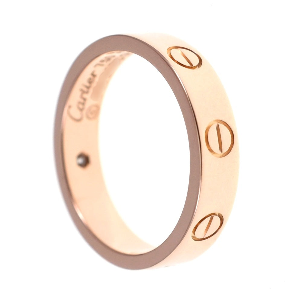 CARTIER Love Ring Small Model Size 49/JP9 K18PG Diamond Ladies
 jewelry S#139303