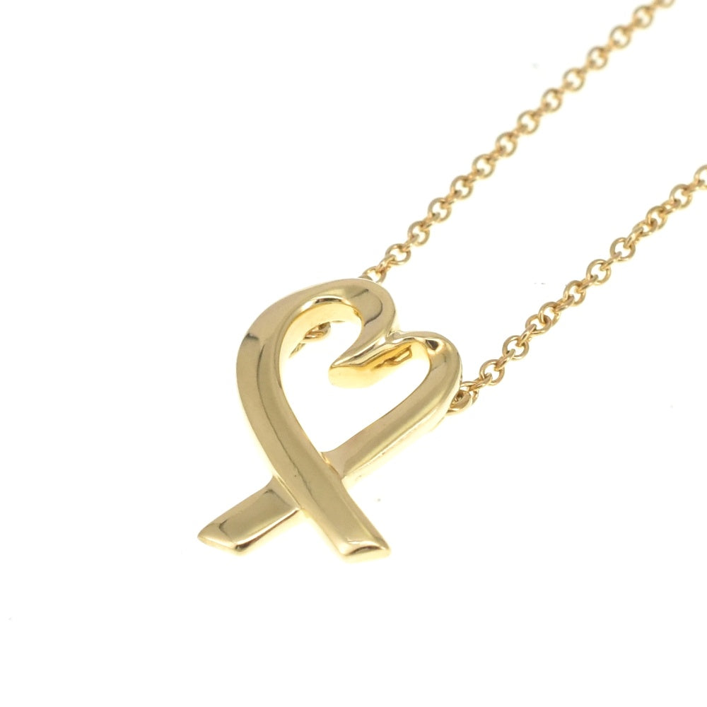 TIFFANY&Co. Paloma Picasso Loving Heart Pendant Necklace K18YG Ladies
 jewelry S#139331