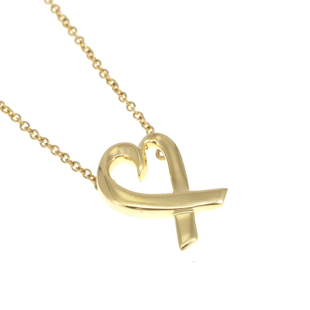 TIFFANY&Co. Paloma Picasso Loving Heart Pendant Necklace K18YG Ladies
 jewelry S#139331