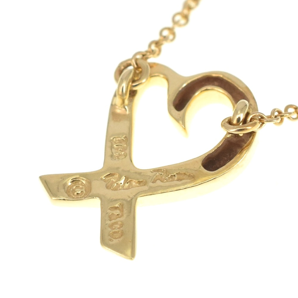 TIFFANY&Co. Paloma Picasso Loving Heart Pendant Necklace K18YG Ladies
 jewelry S#139331