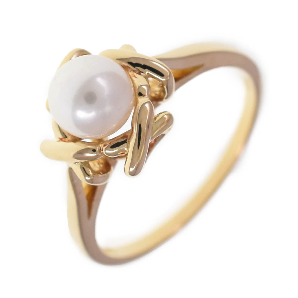 TIFFANY&Co. Pearl ring Size 50/JP10 K18YG Ladies
 jewelry S#139332
