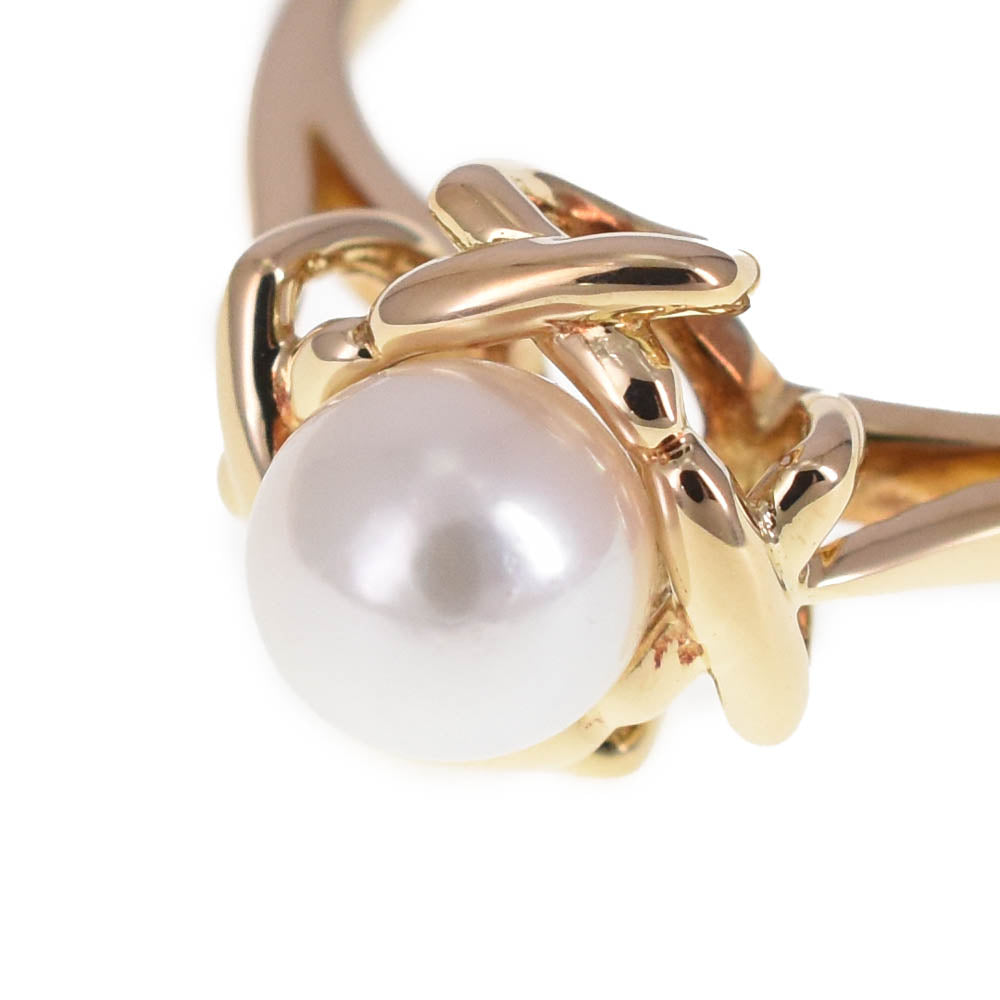 TIFFANY&Co. Pearl ring Size 50/JP10 K18YG Ladies
 jewelry S#139332