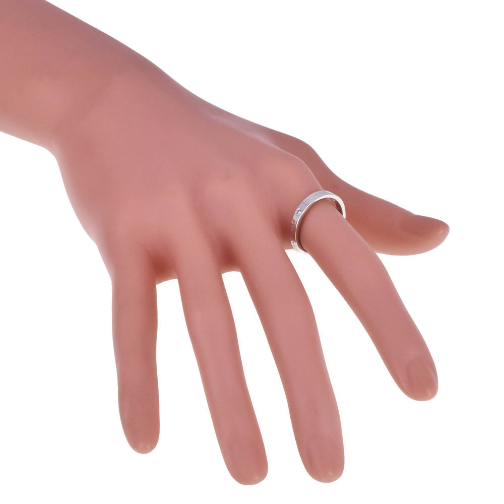 TIFFANY&Co. Flat band ring Size 53/JP13 Pt950 Diamond Ladies
 jewelry S#139352