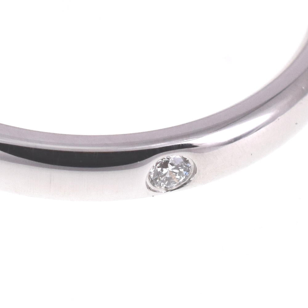 TIFFANY&Co. Band ring Size 57/JP17 Pt950 Diamond Ladies
 jewelry S#139354