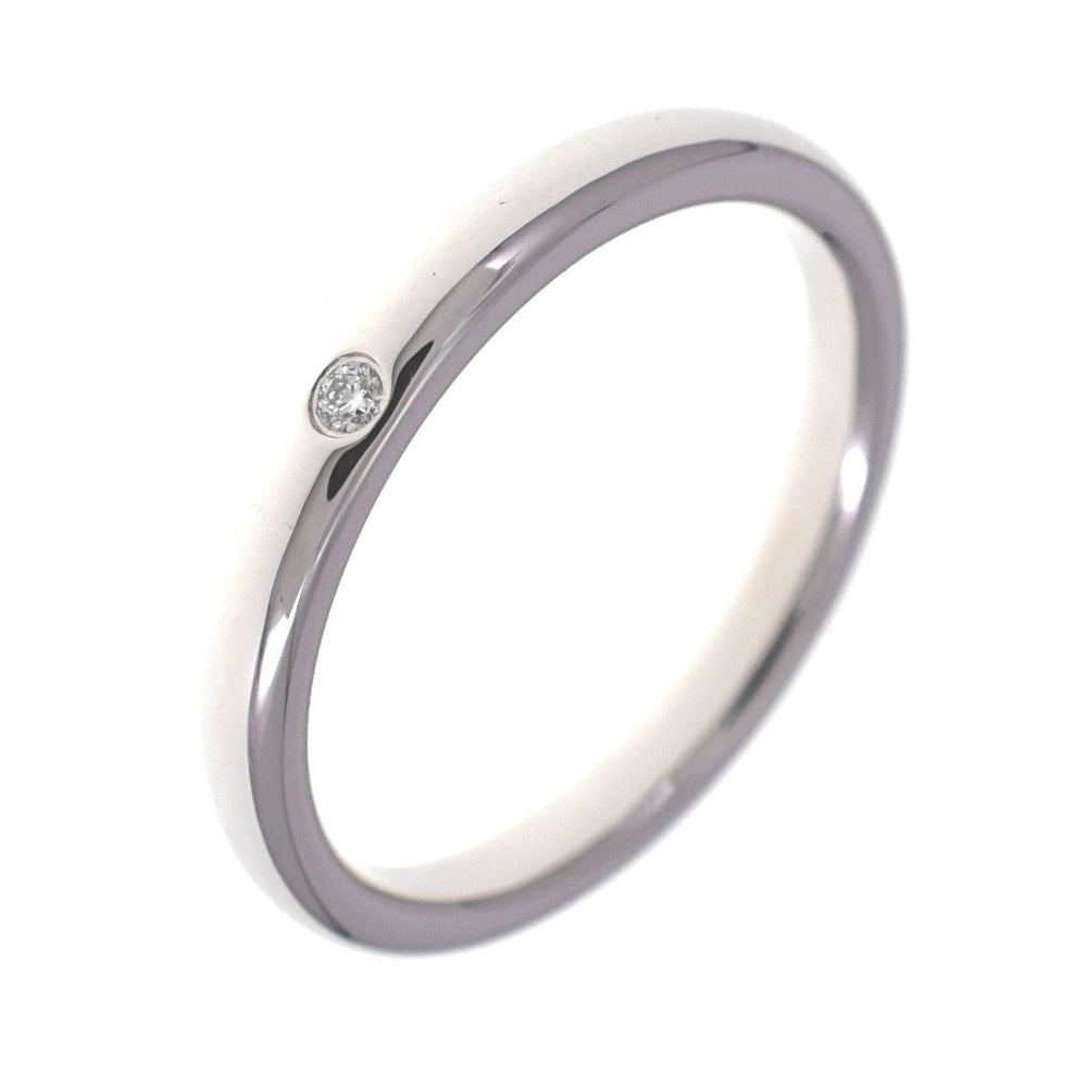 TIFFANY&Co. Band ring Size 57/JP17 Pt950 Diamond Ladies
 jewelry S#139354