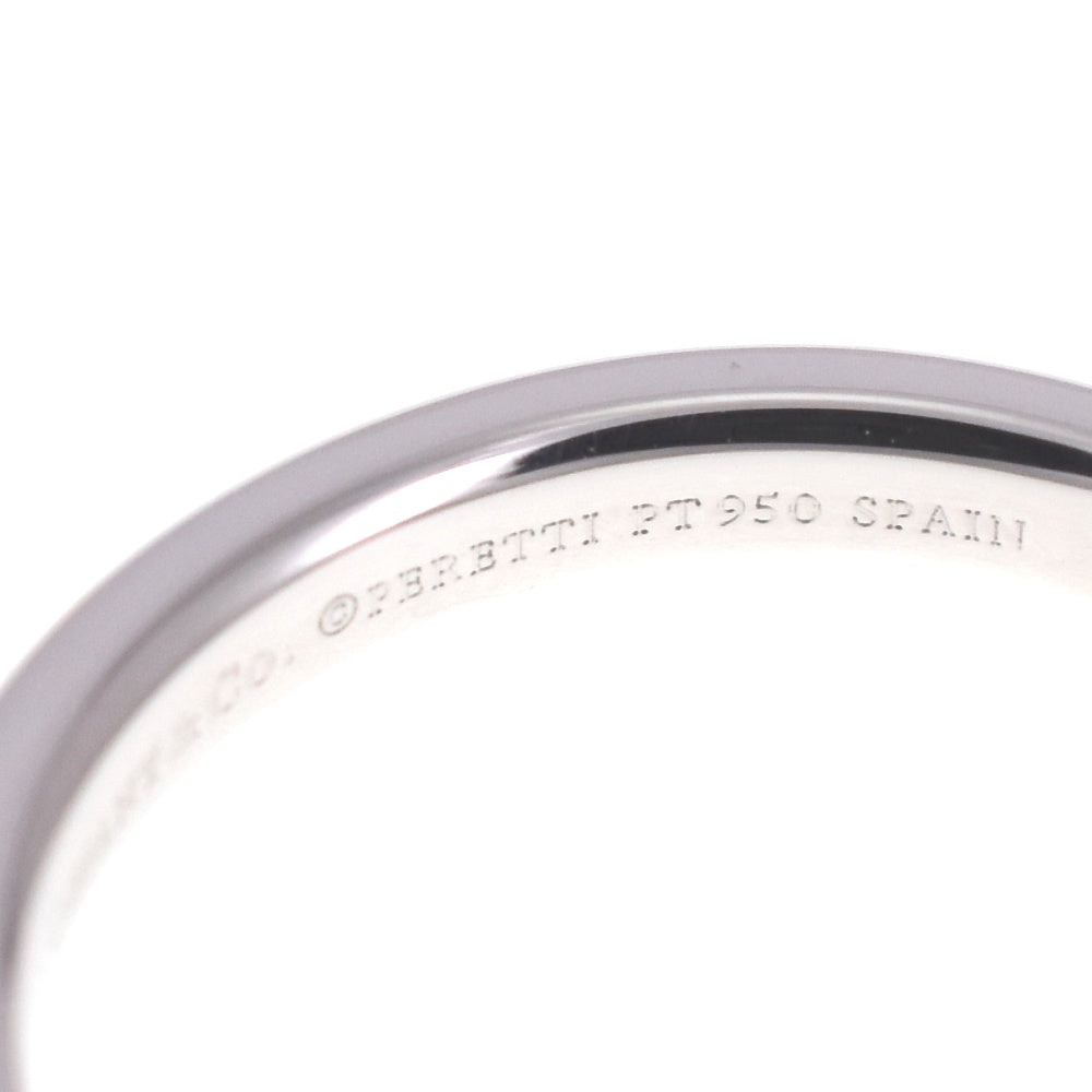 TIFFANY&Co. Stacking band ring Size 53/JP13 Pt950 3P Diamond Ladies
 jewelry S#139355