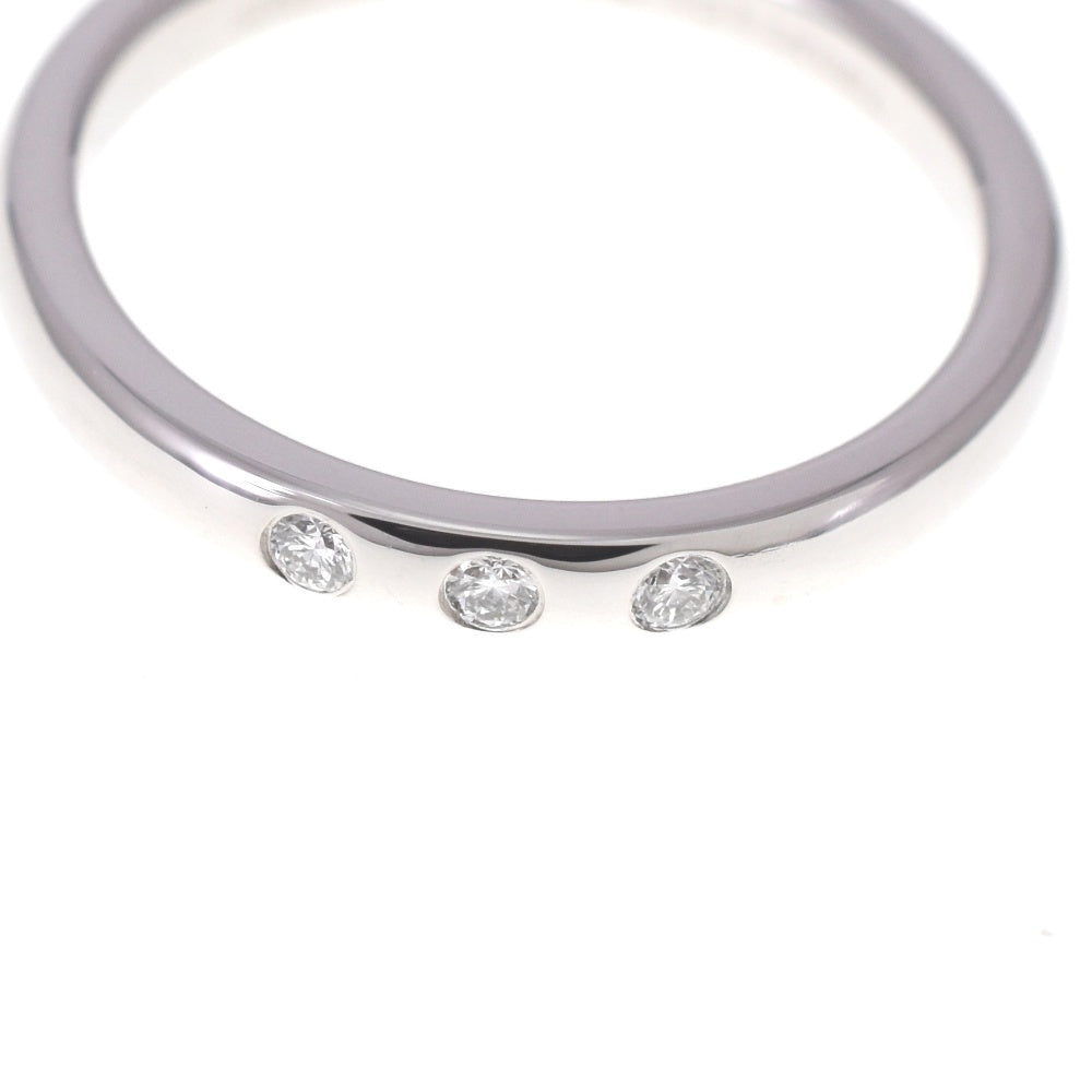 TIFFANY&Co. Stacking band ring Size 53/JP13 Pt950 3P Diamond Ladies
 jewelry S#139355