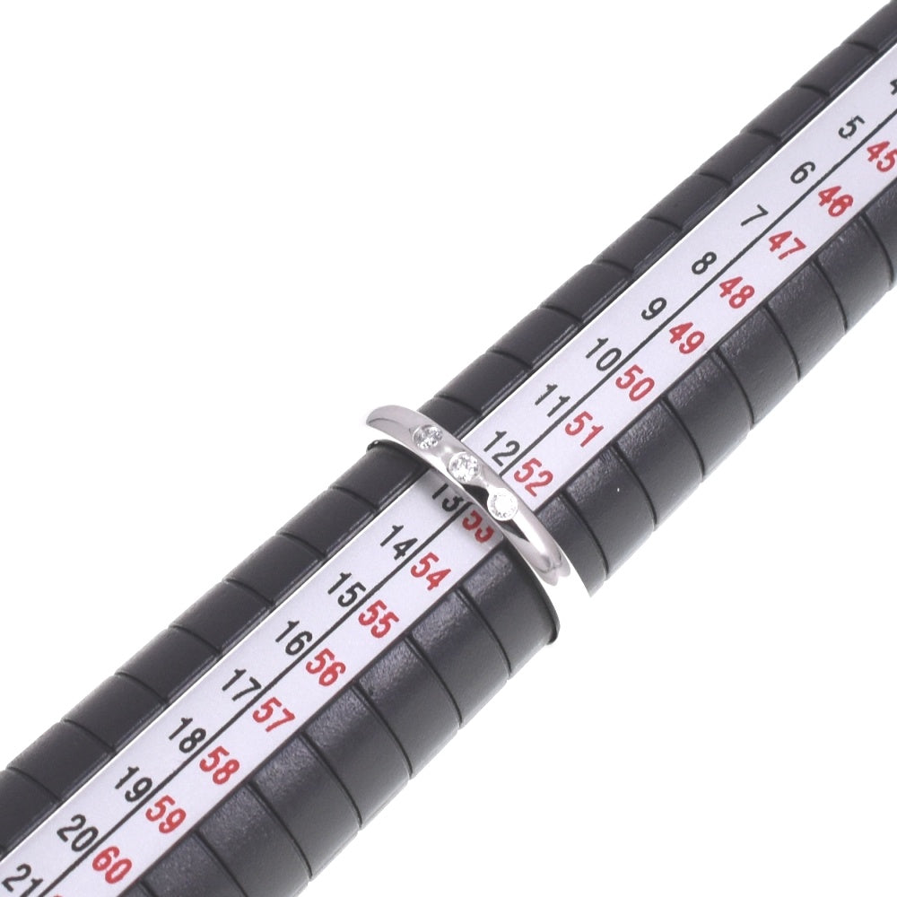 TIFFANY&Co. Stacking band ring Size 53/JP13 Pt950 3P Diamond Ladies
 jewelry S#139355