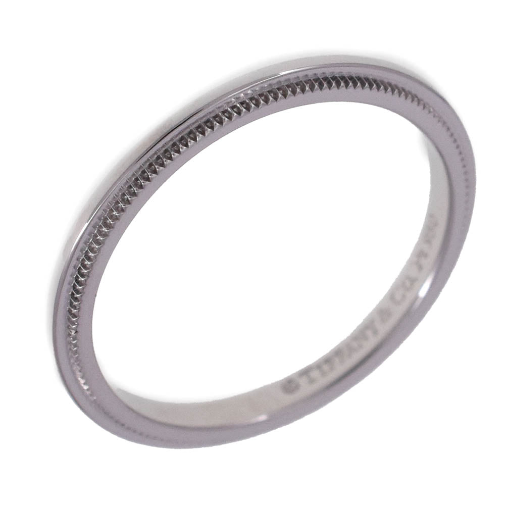 TIFFANY&Co. Milgrain ring Size 53/JP13 Pt950 Ladies
 jewelry S#139360