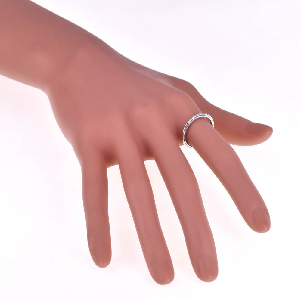 TIFFANY&Co. Milgrain ring Size 53/JP13 Pt950 Ladies
 jewelry S#139360