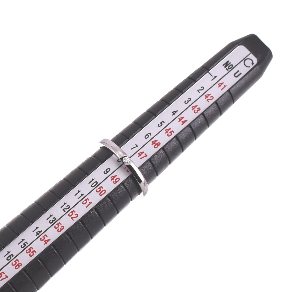 CARTIER C de Cartier wedding band ring Size 48/JP8 Pt950 Diamond Ladies
 jewelry S#139367