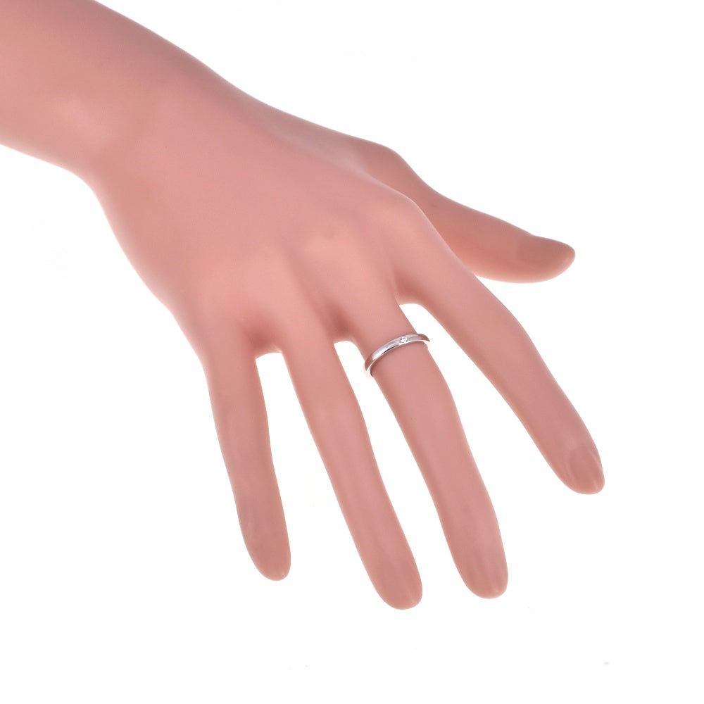 CARTIER C de Cartier wedding band ring Size 48/JP8 Pt950 Diamond Ladies
 jewelry S#139367