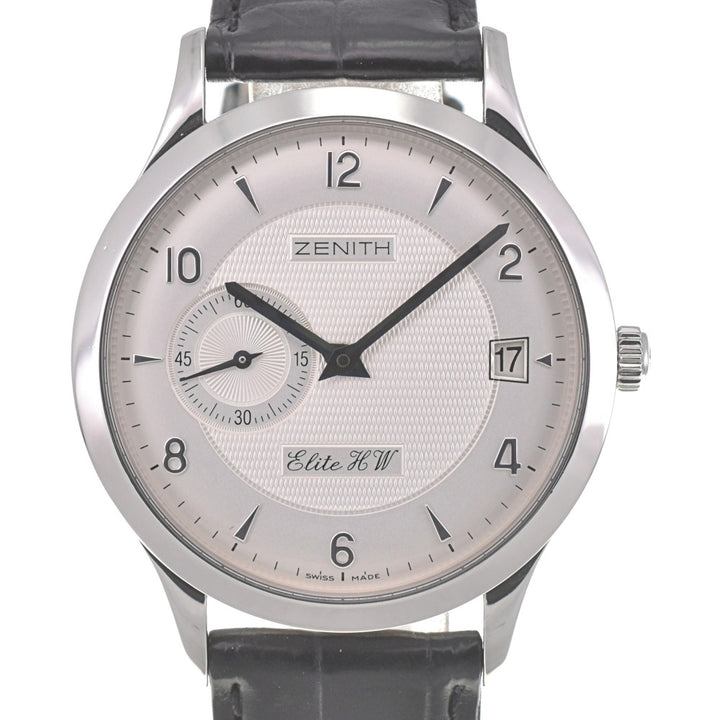 with paper ZENITH Class elite 01.1125.650/02 Small second date Silver Dial Hand Winding Men's
 Watch D#139380