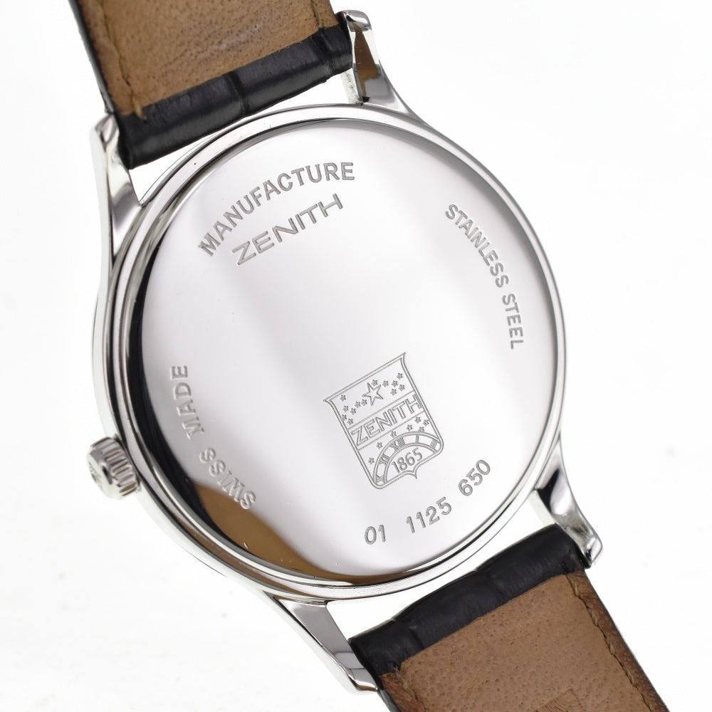 with paper ZENITH Class elite 01.1125.650/02 Small second date Silver Dial Hand Winding Men's
 Watch D#139380