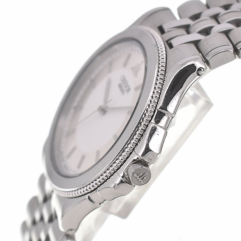 SEIKO CREDOR 9581-6040 K18WGBezel Silver Dial Quartz Men's
 Watch E#139409