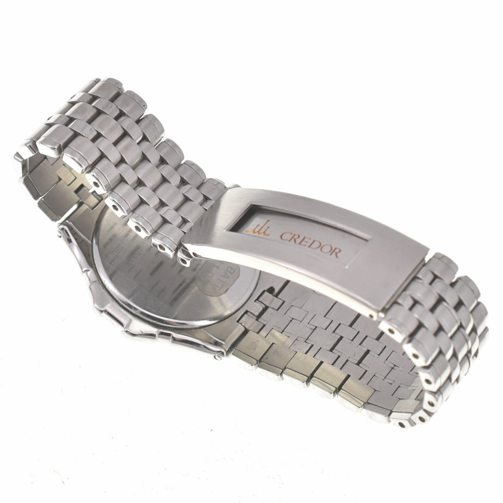 SEIKO CREDOR 9581-6040 K18WGBezel Silver Dial Quartz Men's
 Watch E#139409