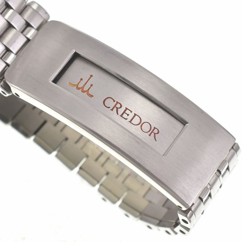 SEIKO CREDOR 9581-6040 K18WGBezel Silver Dial Quartz Men's
 Watch E#139409