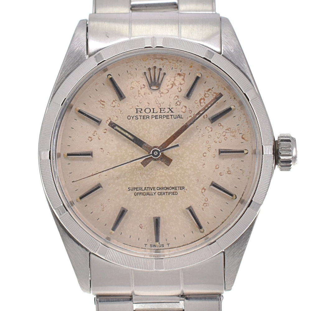ROLEX Oyster perpetual 1003 finely engine turned Silver Dial Automatic Men's
 Watch G#139420