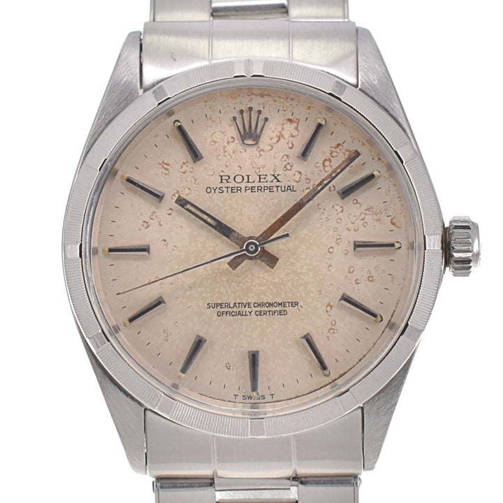ROLEX Oyster perpetual 1003 finely engine turned Silver Dial Automatic Men's
 Watch G#139420