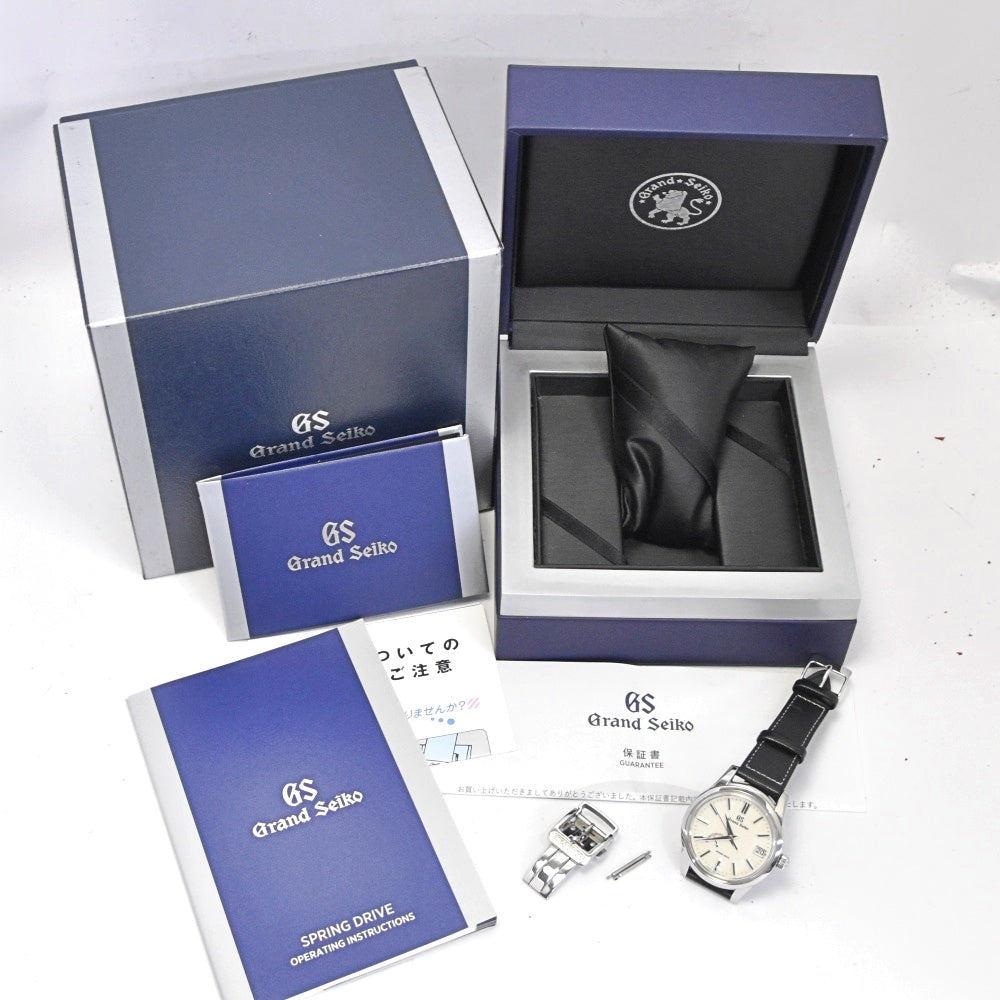 with paper SEIKO Grand Seiko 9R65-0BJ0/SBGA293 Power reserve Silver Dial Spring drive Men's
 Watch H#139426