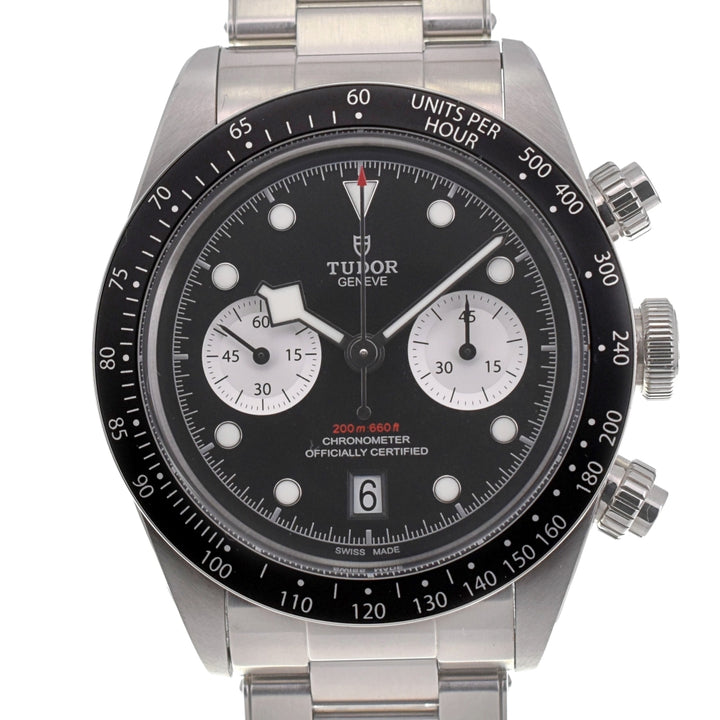 with paper TUDOR Black Bay Chronograph Date 79360N Black / Silver Dial Automatic Men's
 Watch G#139432