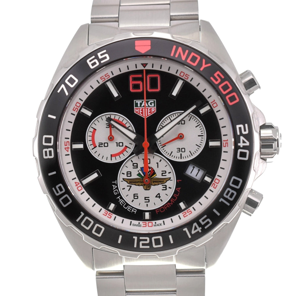with paper TAG HEUER Formula 1 Indy 500 CAZ101V Limited Edition Chronograph Date Black / Silver Dial Quartz Men's
 Watch I#139440