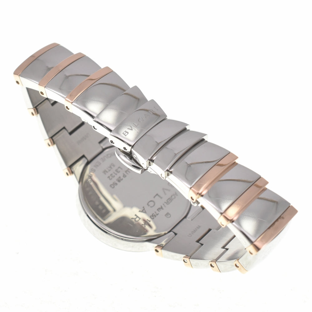 BVLGARI Le chair LUP28SG Date Stainless Steel/K18PG Sapphire & Diamond Crown Silver Dial Quartz Ladies
 Watch G#139456