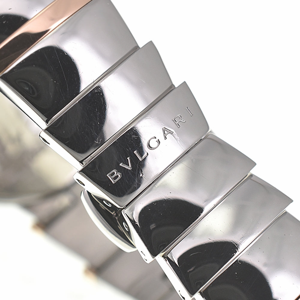 BVLGARI Le chair LUP28SG Date Stainless Steel/K18PG Sapphire & Diamond Crown Silver Dial Quartz Ladies
 Watch G#139456