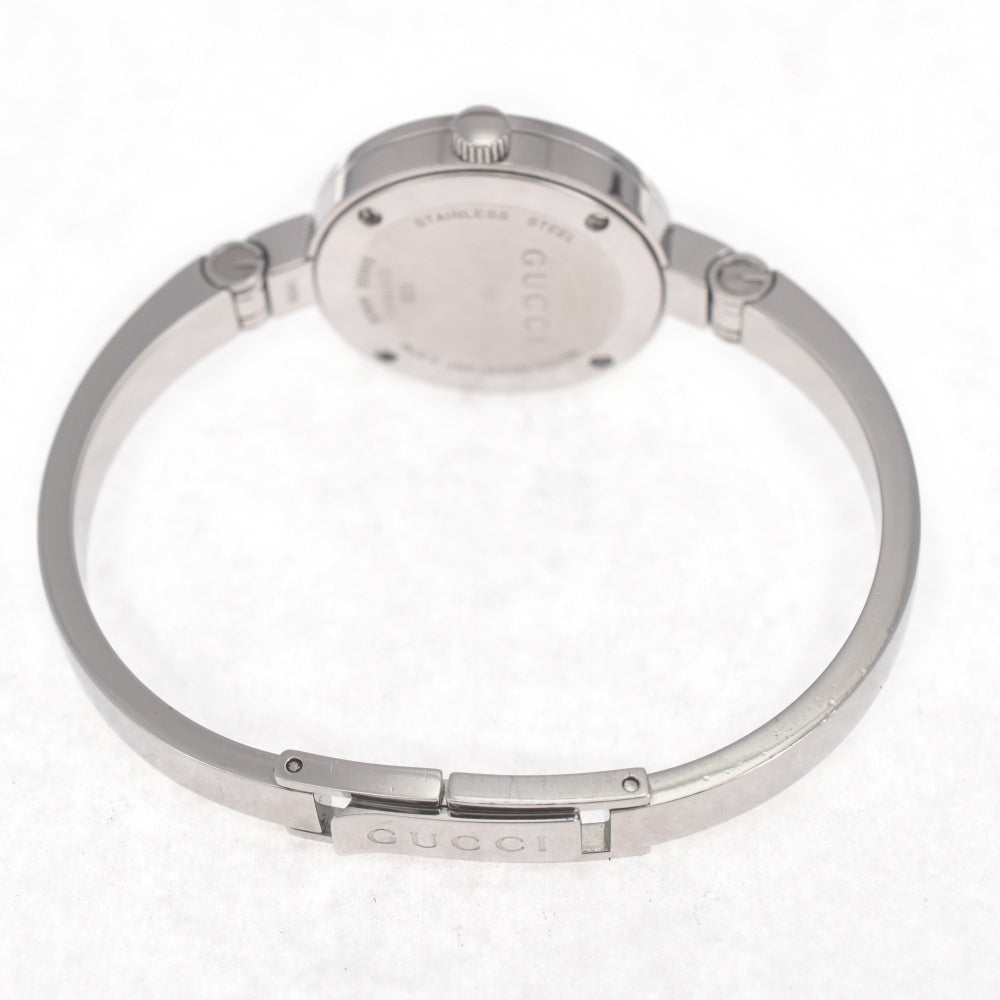 GUCCI 105 Garnet Bezel Bangle white Dial Quartz Ladies
 Watch L#139472