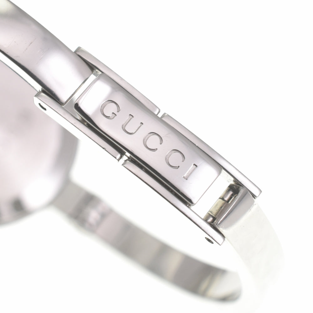 GUCCI 105 Garnet Bezel Bangle white Dial Quartz Ladies
 Watch L#139472
