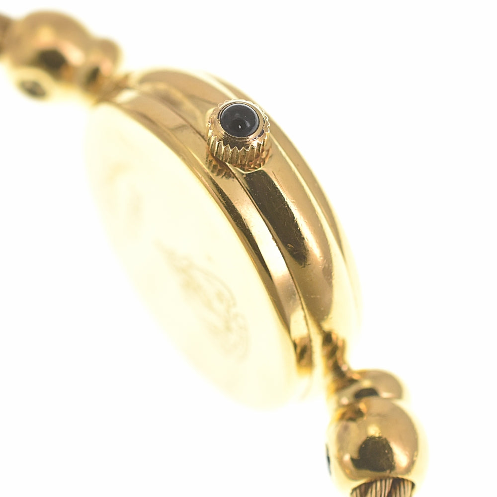 GUCCI Bangle 2700.2.L Gold Plated black Dial Quartz Ladies
 Watch K#139481