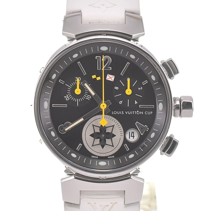 LOUIS VUITTON Tambour Lovely Cup MM Q132G Chronograph Date black Dial Quartz Ladies
 Watch H#139500