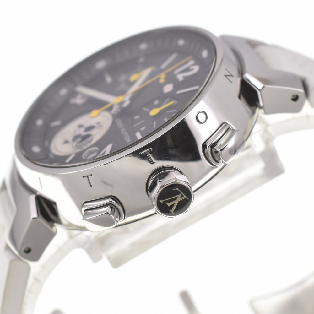 LOUIS VUITTON Tambour Lovely Cup MM Q132G Chronograph Date black Dial Quartz Ladies
 Watch H#139500