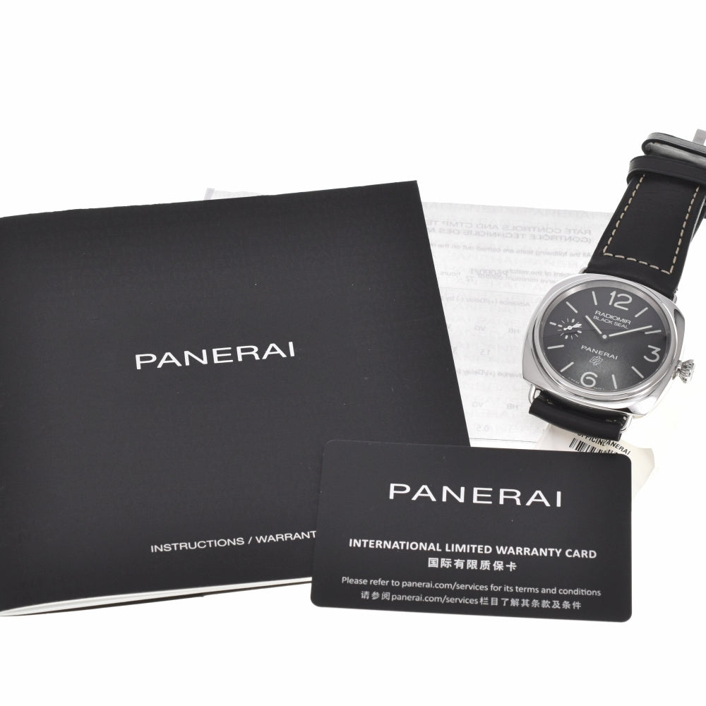 with paper PANERAI Radiomir Black Seal 3 Days Acciaio PAM00754 black Dial Hand Winding Men's
 Watch G#139514