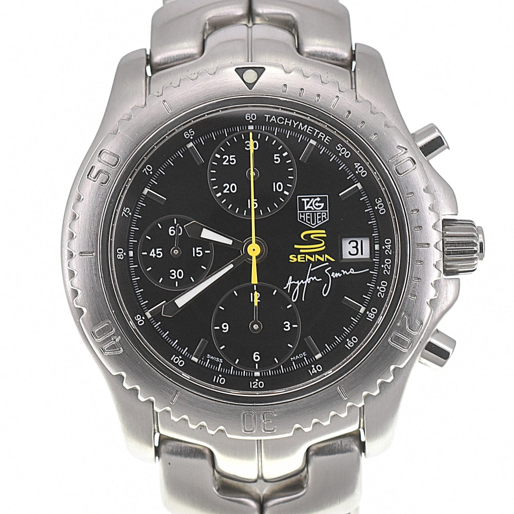 TAG HEUER Link Ayrton Senna limited model CT2115.BA0550 Chronograph Date black Dial Automatic Men's
 Watch E#139537