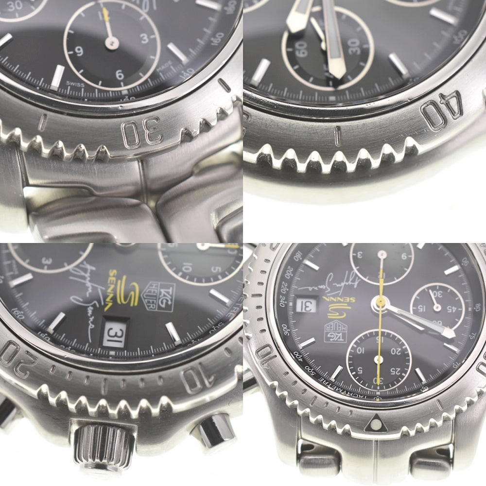 TAG HEUER Link Ayrton Senna limited model CT2115.BA0550 Chronograph Date black Dial Automatic Men's
 Watch E#139537