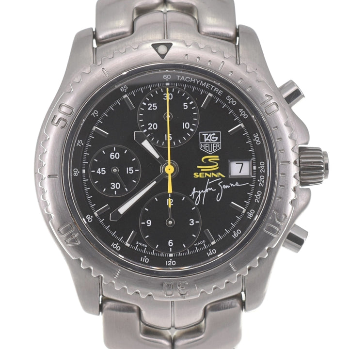 TAG HEUER Link Ayrton Senna limited model CT2115 Chronograph Date black Dial Automatic Men's
 Watch H#139538
